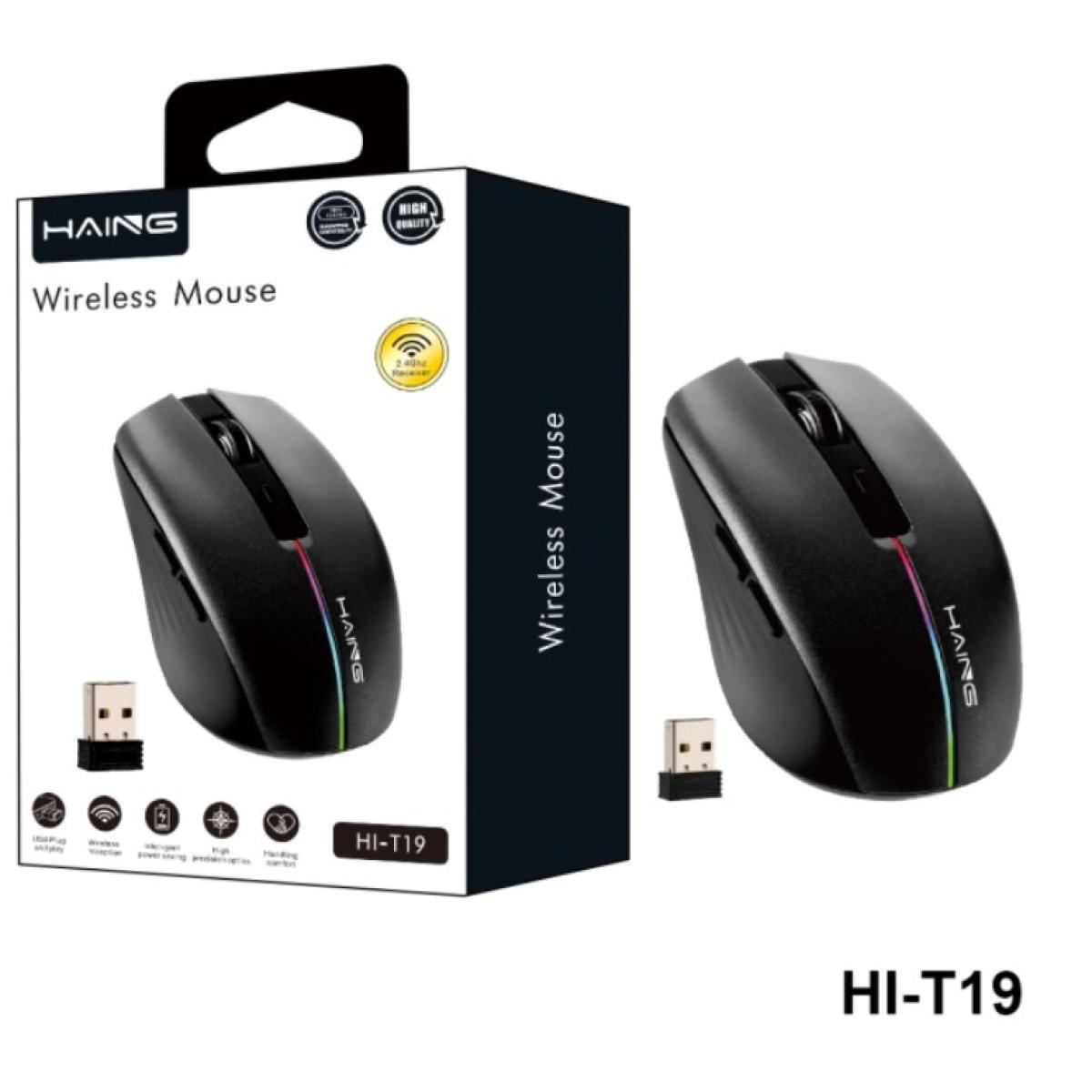 HAING HI-T19 2.4G Wireless Mouse with Rechargeable Battery HAING HI-T19 2.4G Wireless Mouse with Rechargeable Battery